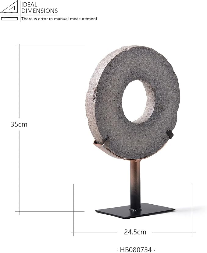 HAUCOZE Modern Sculpture Decor Abstract Statue Figurine Screen Art Table Centerpiece Gift for Living Room Office Polyresin 13.8 inch