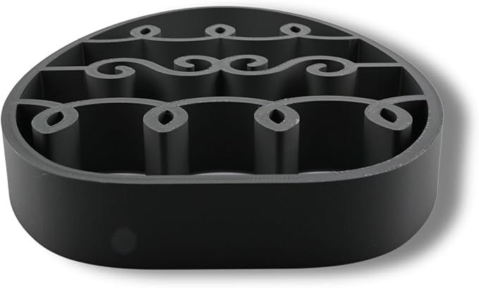 Easter Egg Sculpture – Minimalist Decorative Accent for Spring & Year-Round Home Decor | Collectible Design | Modern Holiday Display (Squiggly Wave Matte Black)
