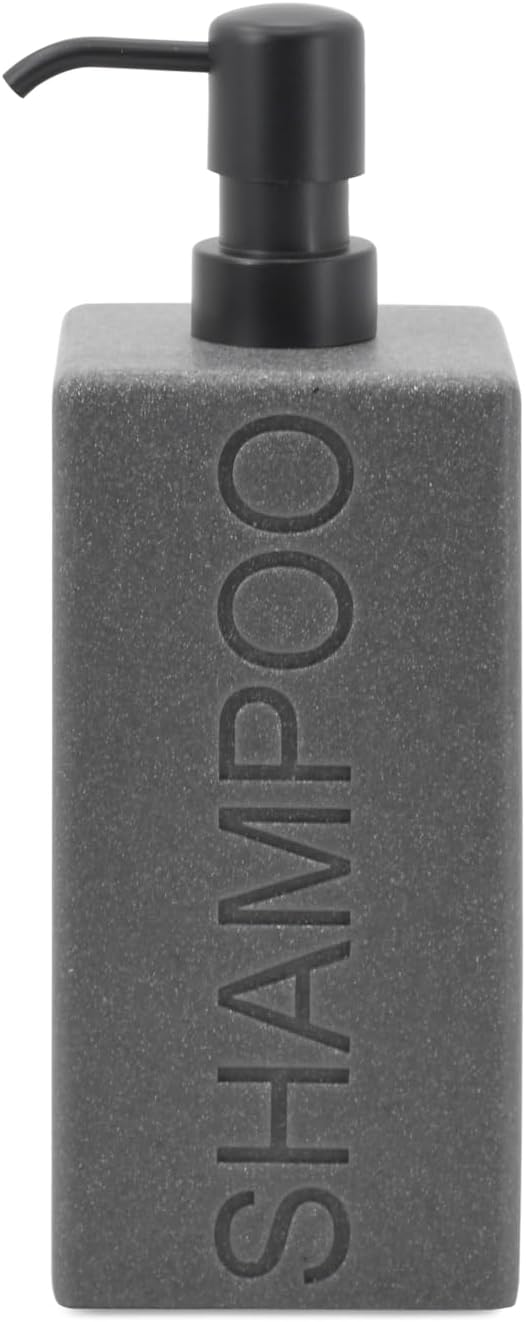 Rectangular Resin Dispenser Premium Bathroom Shampoo Conditioner Body Wash Bottle Modern Refillable Pump Design
