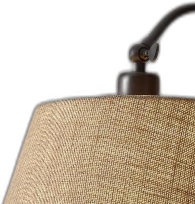 HomeRoots Dark Bronze Metal Swing Arm Adjustable Table Lamp