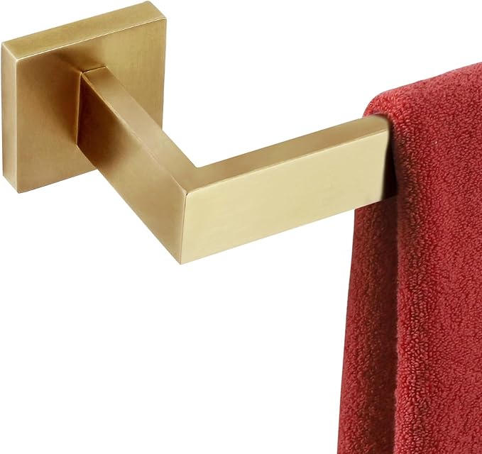 KOKOSIRI 20 Inch Towel Bar Bathroom Towel Bar Kitchen Dish Cloths Hanger Hand Towel Holder Stainless Steel Wall Mount, Brushed Gold, B4003BG-L20