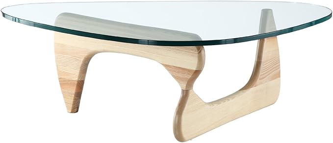 EMODERN FURNITURE eMod - Noguchi Triangle Coffee Table Glass Top (Natural)