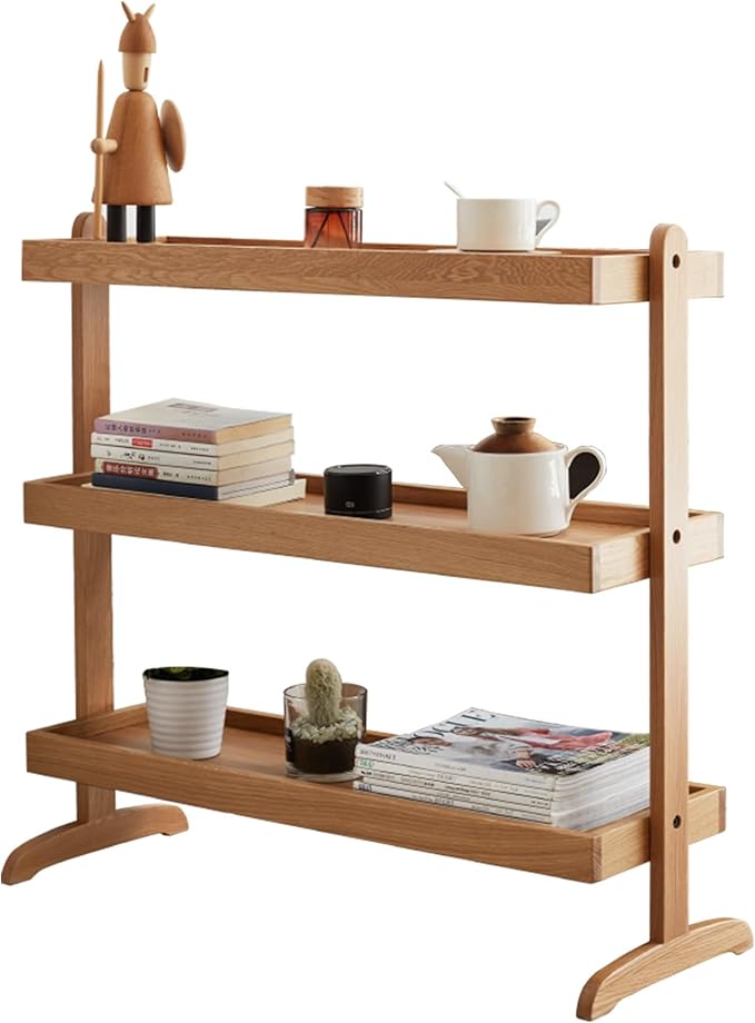 YESWOOD 3 Tier Plant Stand Indoor, Solid Wood plant holders for Living Room Balcony Garden Patio (Natural )