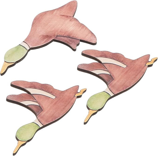 ULTECHNOVO 3pcs Wooden Flying Bird Wall Decor Set Rustic Bird Sculpture Wall Hanging for Living Room Home Decoration