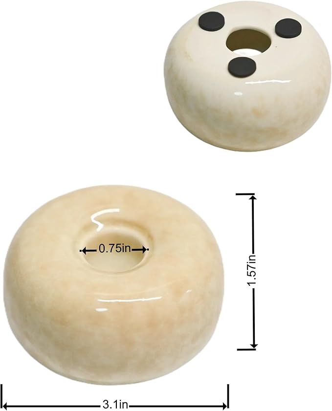 Ceramic Candle Holder, Modern Taper Candlestick Holder for Dining Table, Living Room Coffee Table, 0.86 Inch Diameter Candelabra for Taper Candles