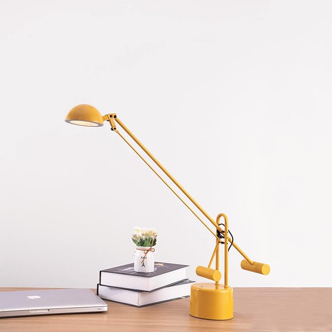 Lite Source Halotech Adjustable Antique Brass Metal LED Modern Desk Lamp