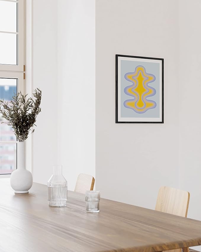 HAUS AND HUES Trippy Poster - Retro aesthetic wall decor with a preppy minimalist style, perfect for adding a touch of fun and color to your bedroom (Unframed, 12x16)