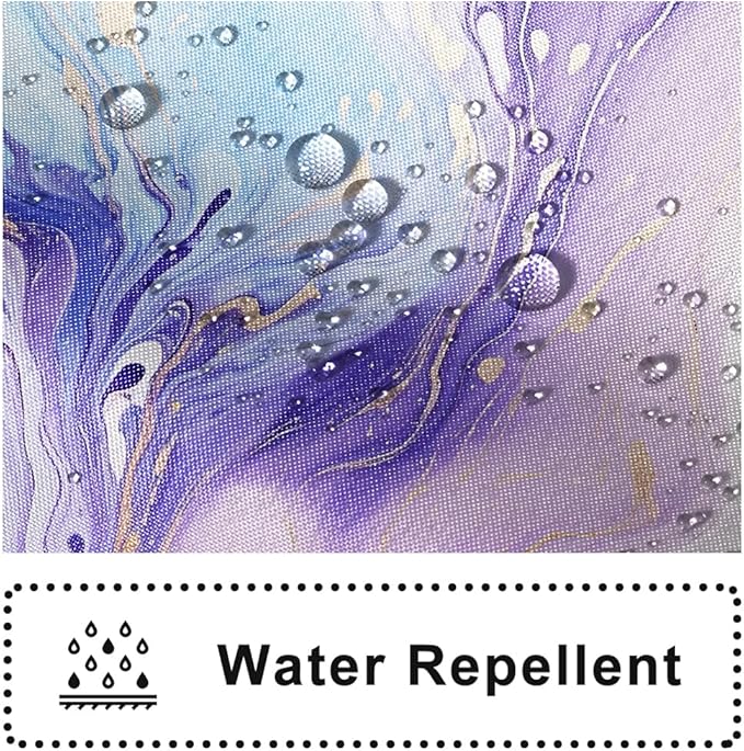 Purple Shower Curtain, Ombre Purple and Blue Marble Shower Curtain for Bathroom Waterproof Abstract Shower Curtain Set with Hooks, 72x84 Inch