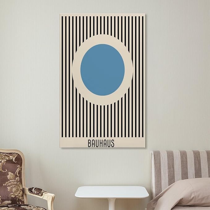 IKehu Bauhaus Exhibition Poster Mid Century Modern Bauhaus Print Minimalist Print,Room Aesthetics Poster for Room Aesthetics Canvas Wall Art Poster And Print Frame-style-26 24x36inch(60x90cm)