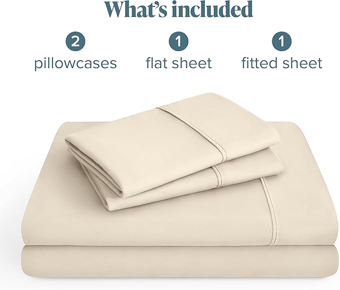 Bare Home King Sheet Set - 1800 Ultra-Soft Microfiber King Bed Sheets - Double Brushed - Deep Pockets - Easy Fit - 4 Piece Set - Bedding Sheets & Pillowcases (King, Sand)