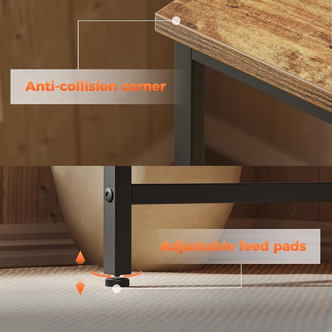 Mericonia 55 inch Computer Desk, Gaming Desk for Small Spaces, Modern Simple Style Table for Home Office, Study Student Writing Table