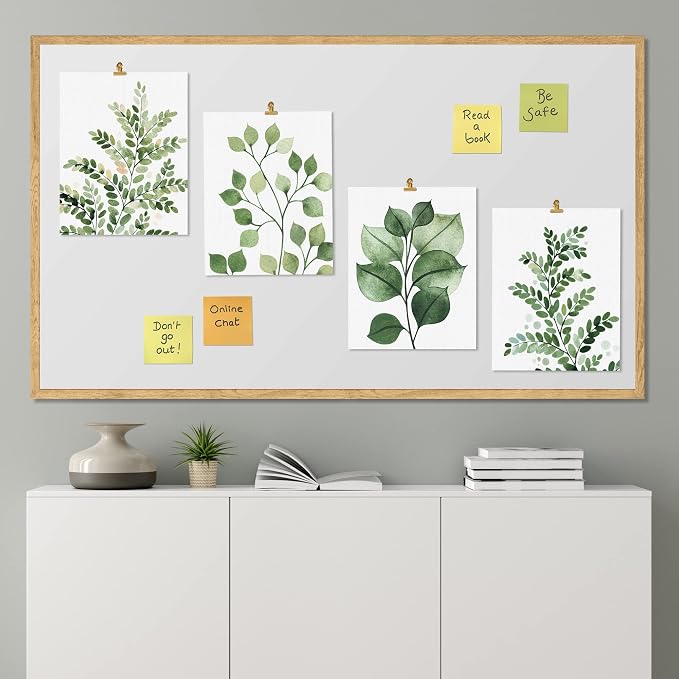 SIGNWIN Poster Bathroom Decor 8"x10", Wall Art Room Decor Multicolor for Living Room, Bedroom, Office Green Pastel Forest Fern Leaf Collage Nature Garden Illustrations Plant Art Botanical