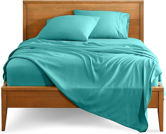 Bare Home Twin XL Sheet Set - 1800 Ultra-Soft Microfiber Twin Extra Long Bed Sheets - Double Brushed - Deep Pockets - Easy Fit - 3 Piece Set - Bedding Sheets & Pillowcases (Twin XL, Turquoise)