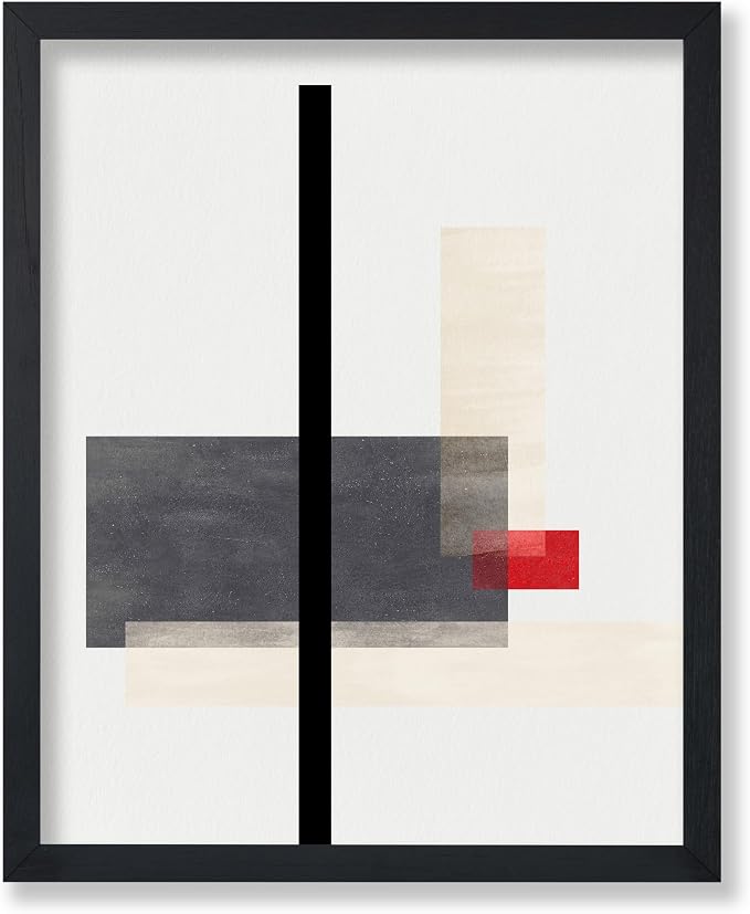 Poster Master Geometric Poster - Composition Print - Abstract Design - Mid Century Modern Artwork - Line Drawing - Illustration Design - Great Office or Bedroom Wall Decor - 11x14 UNFRAMED wall decor