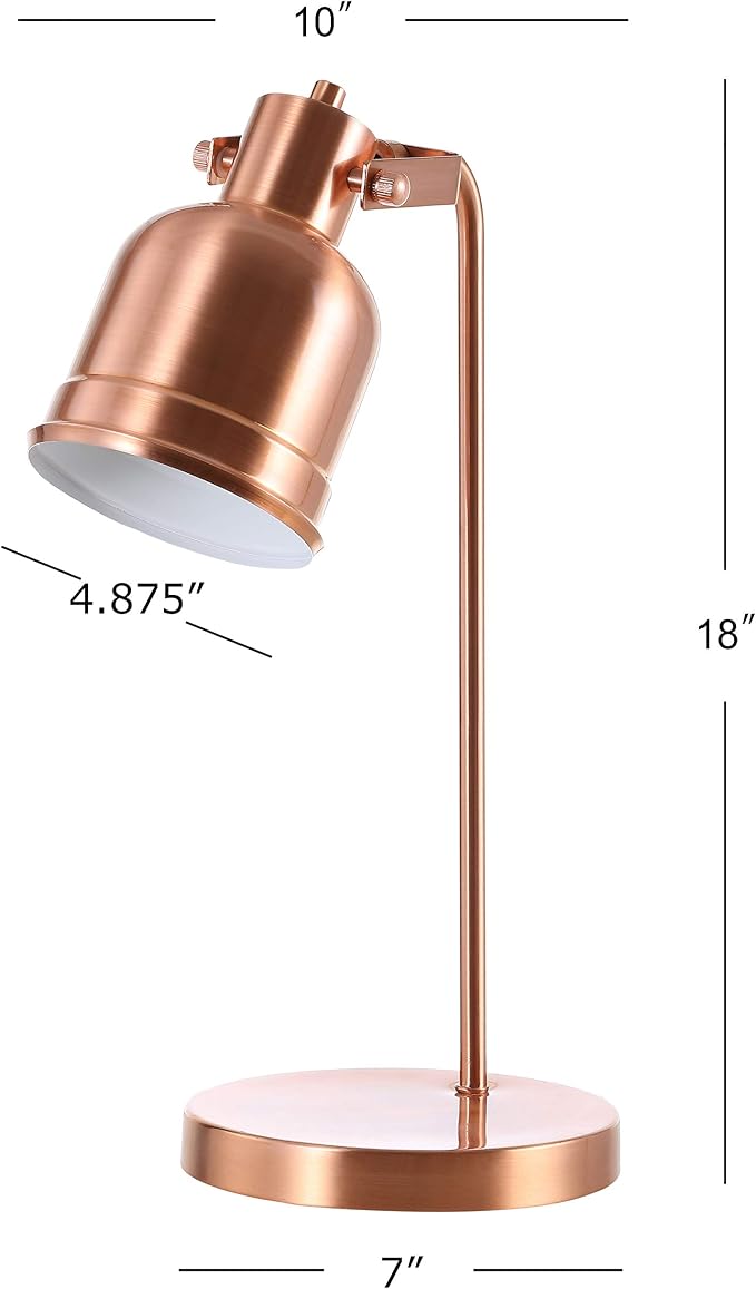 JONATHAN Y 18" Copper Metal LED Task Lamp JYL6112A