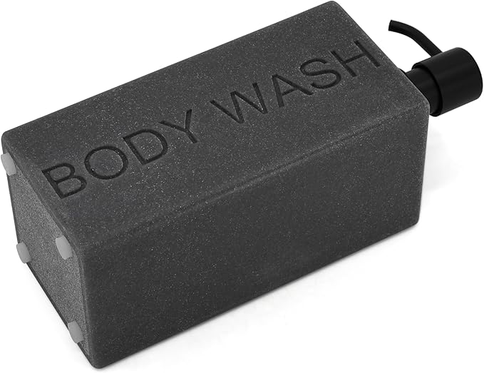 Rectangular Resin Dispenser Premium Bathroom Shampoo Conditioner Body Wash Bottle Modern Refillable Pump Design