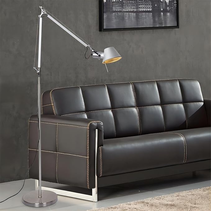 LIGHTLAND Modern Minimalist Medieval ins Wind Floor lamp Living Room Bedroom Study Table Double Rocker arms Adjustable Fishing Light Reading Light - Large