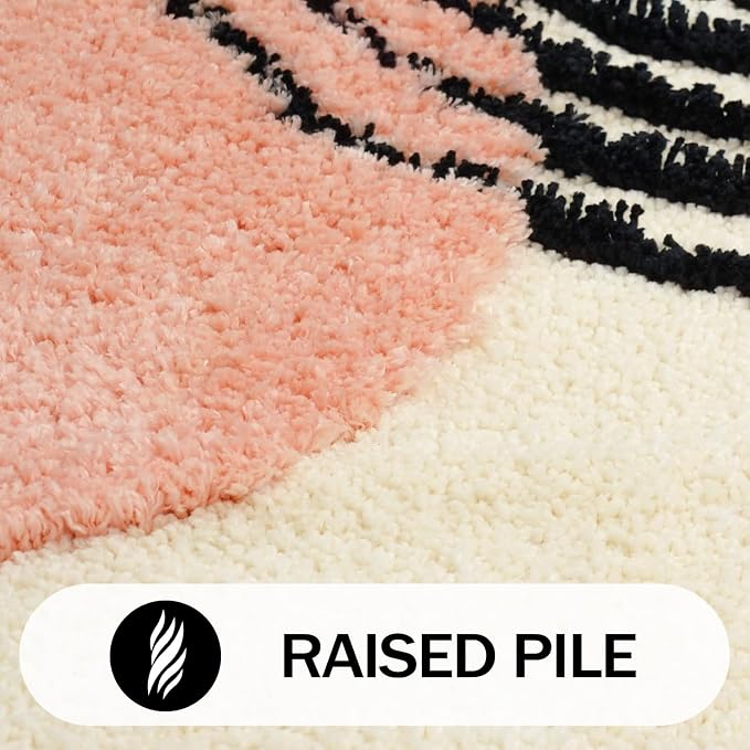 Boho Bathroom Runner Rug Non Slip, Large Long Bathroom Rugs Cute Bath Mat for Bedroom Hallway, Soft Washable Absorbent Shower Rug