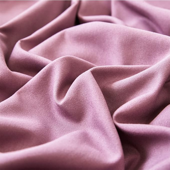 Pureant Dusty Purple Comforter Set King Solid Mauve Bedding Comforter Sets for Women Girls Grape Color King Comforter Soft Dusty Lilac Purple King Size Comforter Sets Lavender Bed