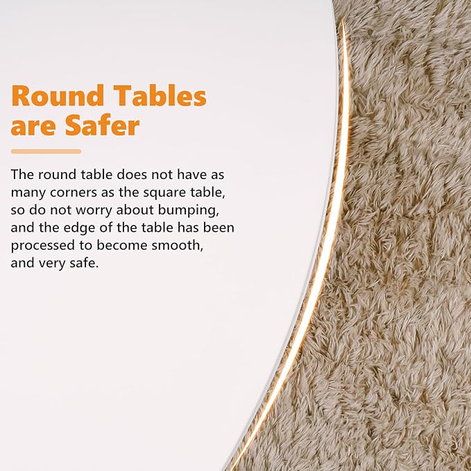 White Round Dining Room Table, 31.5" Tulip Table Round Kitchen Dining Table for 2-4 People, with 0.7" MDF Tables Top and Metal Pedestal Base Dinner Tables for Cafe, Home, Dining Room