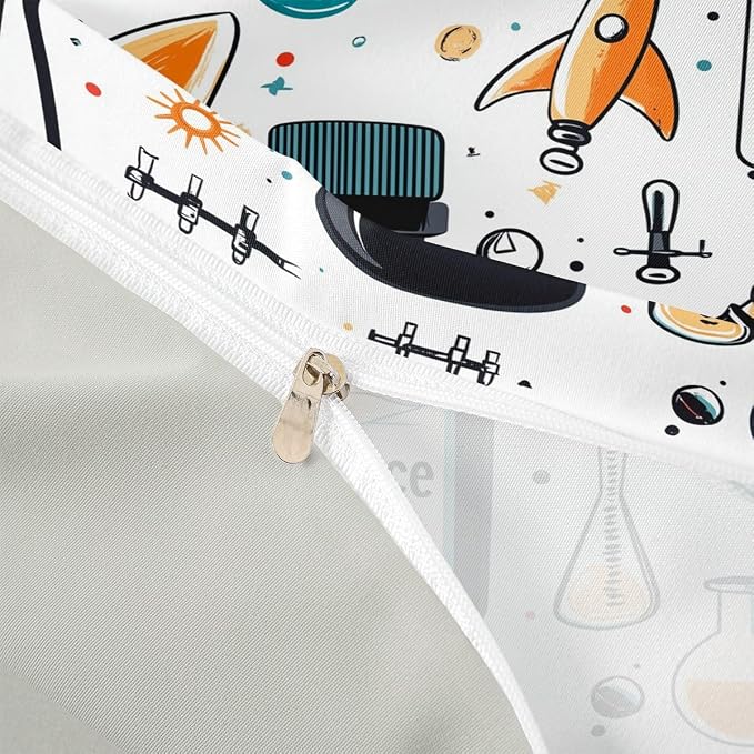 Erosebridal Science Students Duvet Cover Set Chemistry Science Educational King Bedding Set for Adult Men | Physics Formula Comforter Cover Back to School Supplies Bed Sets, Room Decor Aesthetic