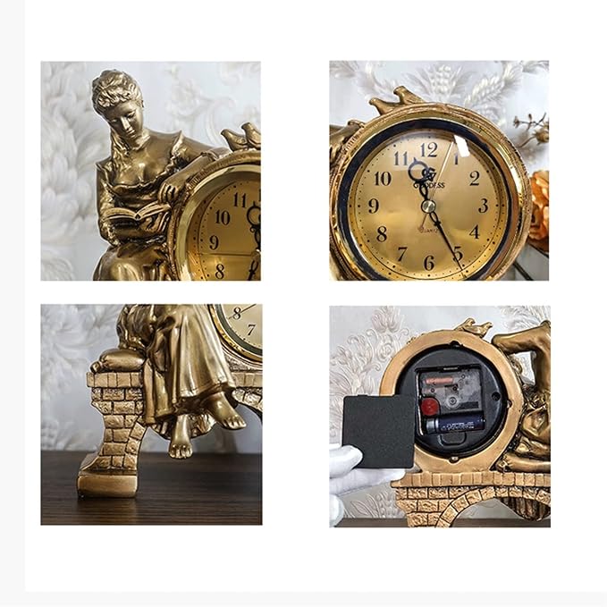 Desk Clock Desk Clock Living Room Home Desk Clock Desk Clock Clock Ornaments Alarm Clock Desktop Bedroom Beauty Desk Clock Suitable Home Bedroom Decor (Color : B)