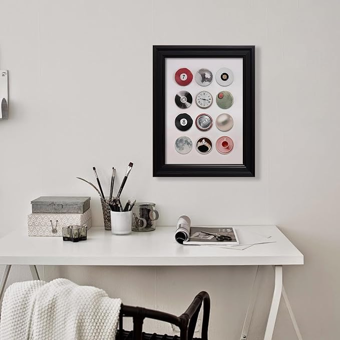 Disco Lucky 8 Ball Poster Trendy Music Record Aesthetic Wall Art Modern Preppy Cool 7 Ball Prints Bar Cart Wall Decor for Living Room 016X20 inch Vintage Framed