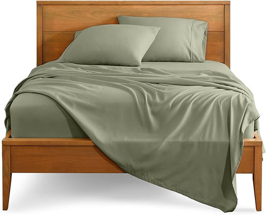 Bare Home Split California King Sheet Set - 1800 Ultra-Soft Microfiber Bed Sheets - Double Brushed - Deep Pockets - Easy Fit - 5 Piece Set - Bed Sheets (Split Cal King, Sage)
