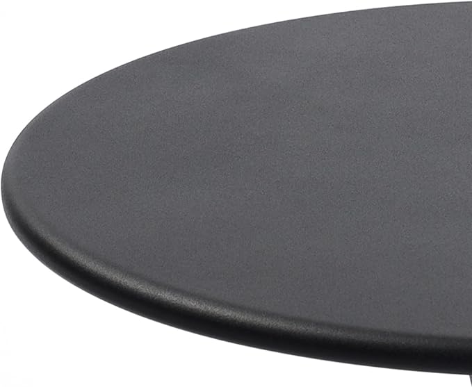Vintage Metal Side Table, Matte Black Round Nightstand Suitable for Bedside or Sofa, Decorative Table for Small Space Living Room, Bedroom