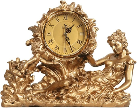 Desk Clock Desk Clock Living Room Home Desk Clock Desk Clock Clock Ornaments Alarm Clock Desktop Bedroom Beauty Desk Clock Suitable Home Bedroom Decor (Color : E)