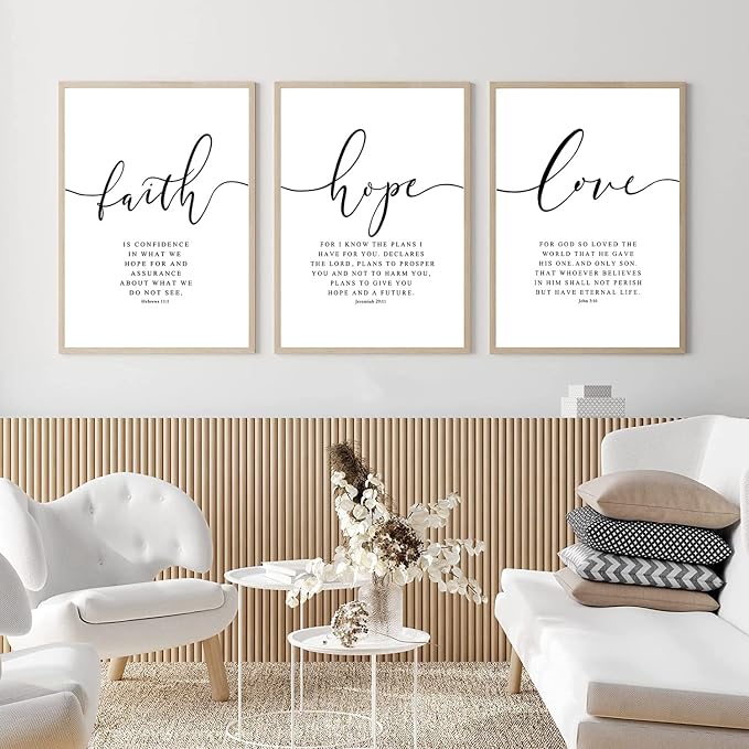 Bible Verses Wall Art Decor Scripture Canvas Wall Art Inspirational Bible Quote Wall Decor Scripture Posters Spiritual Christian Artwork Pictures Wall Painting for Living Room 24x36 Inch Unframed