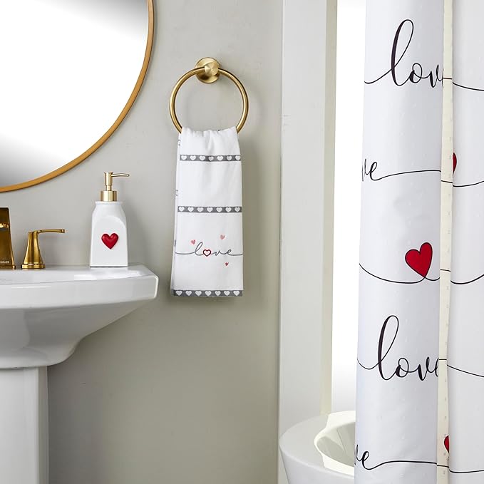 SKL Home Heart in Love Hand Towel Set, 2 Count
