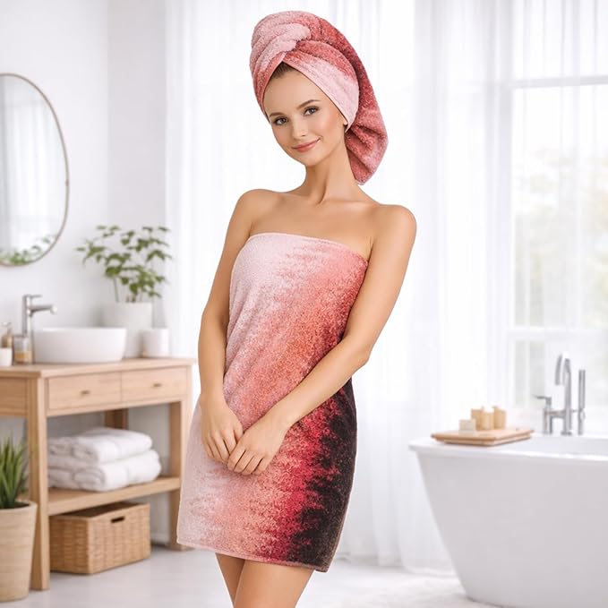 SEMAXE 12-Piece Family Bathroom Towel Set - 100% Cotton, 4 Bath Towels, 4 Hand Towels, 4 Washcloths, Ultra-Soft and Super Absorbent, Lighter Weight