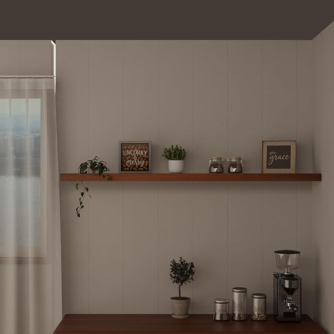 IEO Long Wooden Floating Shelves for Room Wall, Natural Wood Floating Shelves Wall Mounted Kitchen Shelf for Living Room, Bedroom, Kitchen,Bathroom, Storage (Honey Oak, 60in 1tier)
