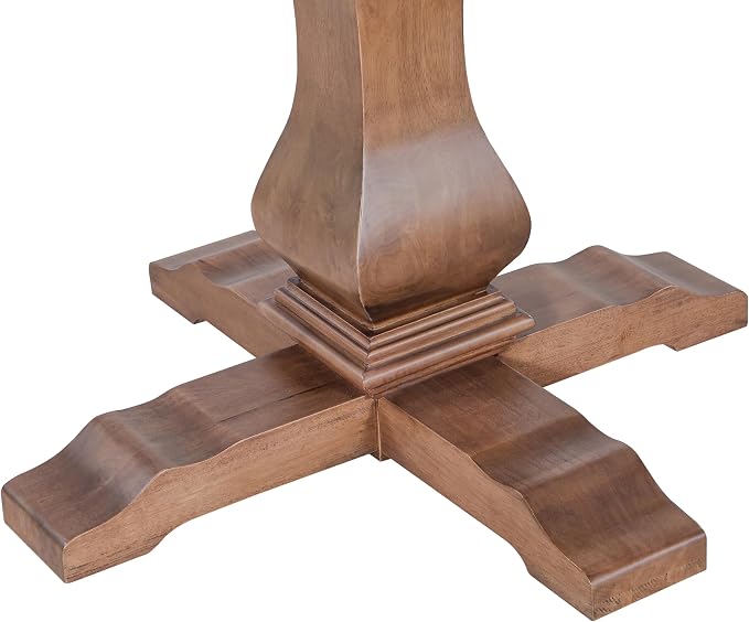 Christopher Knight Home Tokin Extendable Dining Room Table for 6, Wooden Round Expandable Kitchen Table, Vintage Oval Dining Table for Dining Room Kitchen, Walnut
