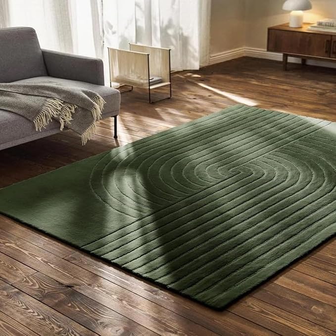 Hand Tufted Area Rug – Premium Soft Modern Carpet for Living Room, Bedroom & Home Trendy Modern Home Rug 10' x 14' (Rectangular) Black2