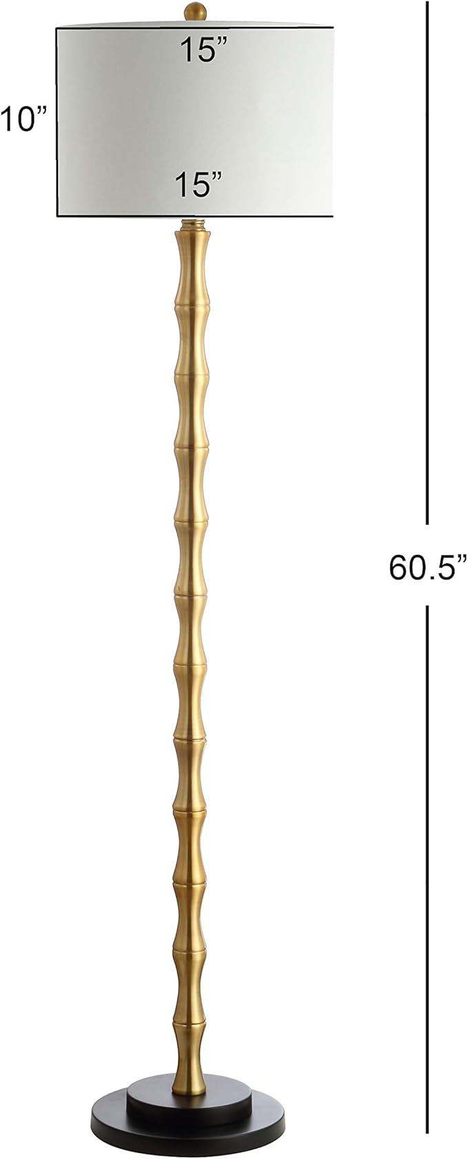 Safavieh Lighting Kolten Antique Brass 60.5-inch Floor Lamp (LED Bulb Included)
