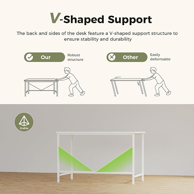 Mericonia 32 inch Computer Desk, Gaming Desk for Small Spaces, Modern Simple Style Table for Home Office, Study Student Writing Table