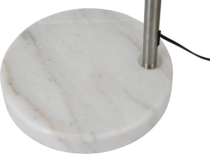 Major-Q Bedrooms Modern 81" Arc Tall Floor Living Room-Stand Up Arching Lamp Grey Drum Style Shade and Marble Base