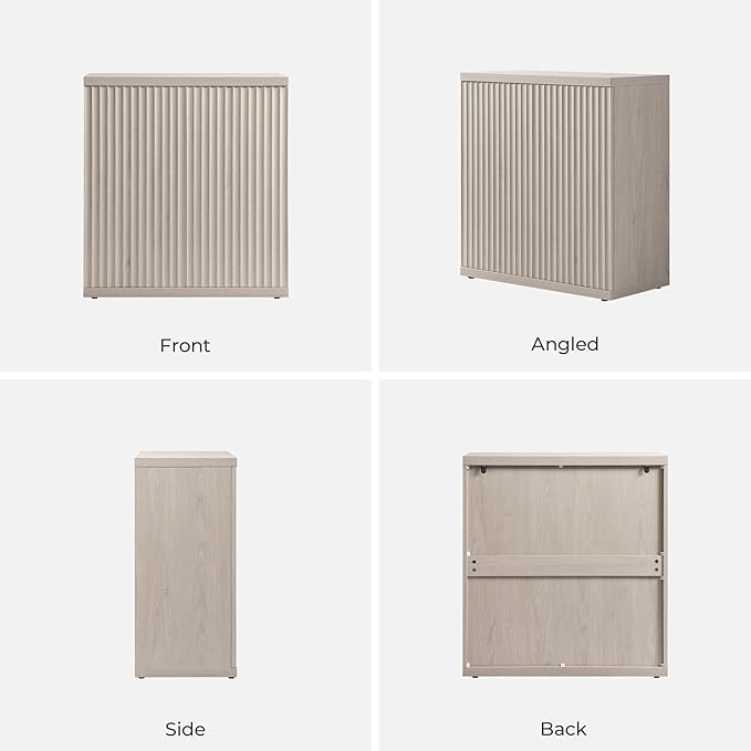 SICOTAS Buffet Cabinet with Storage Accent Sideboard Modern Credenza with Doors & Shelves Fluted Media Console Mid Century Coffee Bar Table for Living Room Kitchen Dining Room Hallway(3PCS)