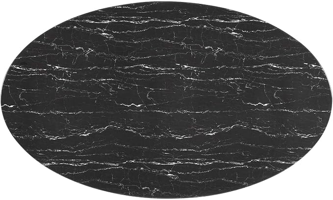 Modway Lippa Oval Artificial Marble 78" Dining Table
