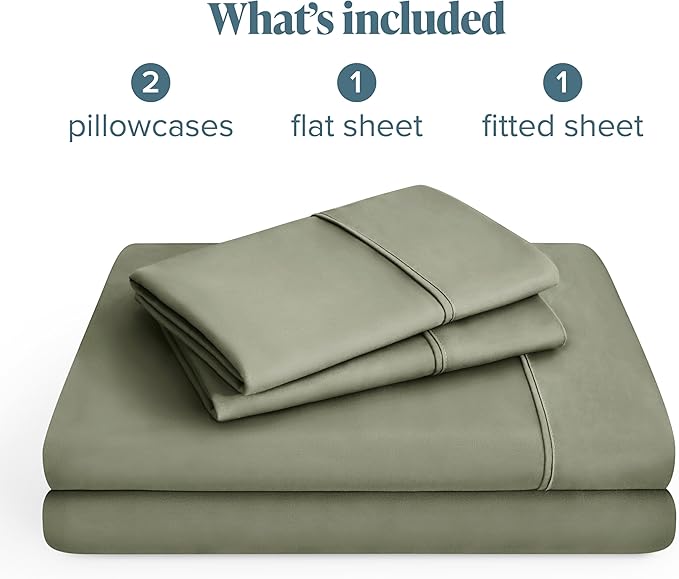 Bare Home Full XL Sheet Set - 1800 Ultra-Soft Microfiber Full Extra Long Bed Sheets - Double Brushed - Deep Pockets - Easy Fit - 4 Piece Set - Bedding Sheets & Pillowcases (Full XL, Sage)