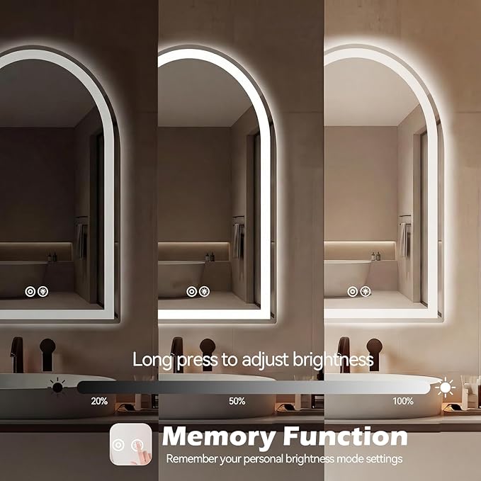 NEWBULIG Wall Mirror, Bathroom Mirror for Over Sink, Matte Metal Framed Vanity Mirror, Wall Decor for Bedroom, Tempered Glass