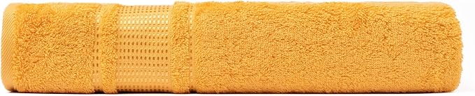 Melissa Linen 8 Piece Towel Set - 2 Bath, 2 Hand, 4 Fingertip Towels - 100% Turkish Cotton, Absorbent, Quick Dry, Durable and Soft - Yellow