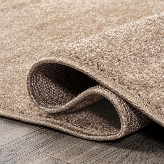 JONATHAN Y Haze Solid Low-Pile Beige Runner Rug 2x8, Coastal,Bohemian,Minimalist,Classic, Easy-Cleaning for Living Room,Bedroom,Kitchen,Pet Friendly,Non-Shedding (SEU100G-28)