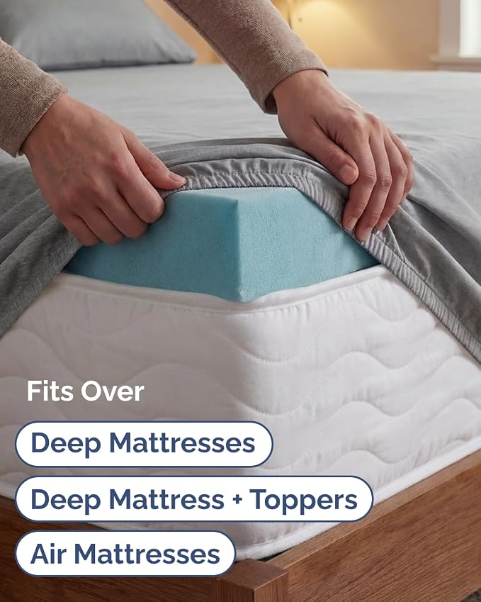 Extra Deep Twin XL Sheet Set - 4 Piece College Dorm Bed Sheets Set with Extra Deep Pockets - Ultra-Soft, Comfy & Breathable Bedding for Women, Men, Kids & Teens - Wrinkle & Fade Free - Heathered Grey