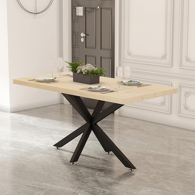 30 Inch Modern Table Base Metal Dinning Table Legs with Suction Cups, Heavy Duty Desk Base for Marble,Glass,Wood Top, Furniture Legs for Home,Kitchen,DIY Bench Legs Coffee Table (Black)