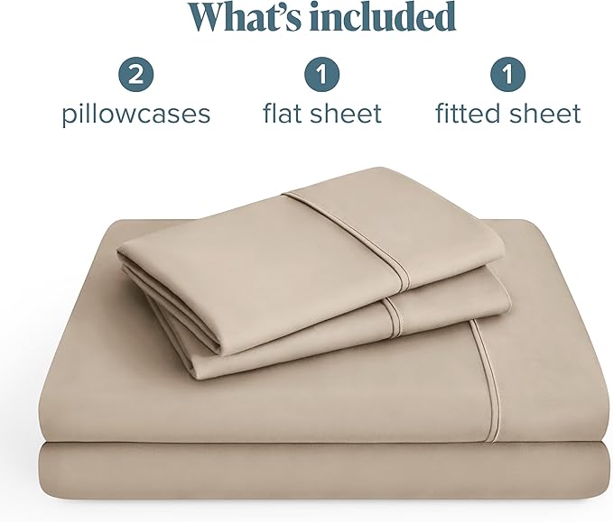 Bare Home King Sheet Set - 1800 Ultra-Soft Microfiber King Bed Sheets - Double Brushed - Deep Pockets - Easy Fit - 4 Piece Set - Bedding Sheets & Pillowcases (King, Pebble)