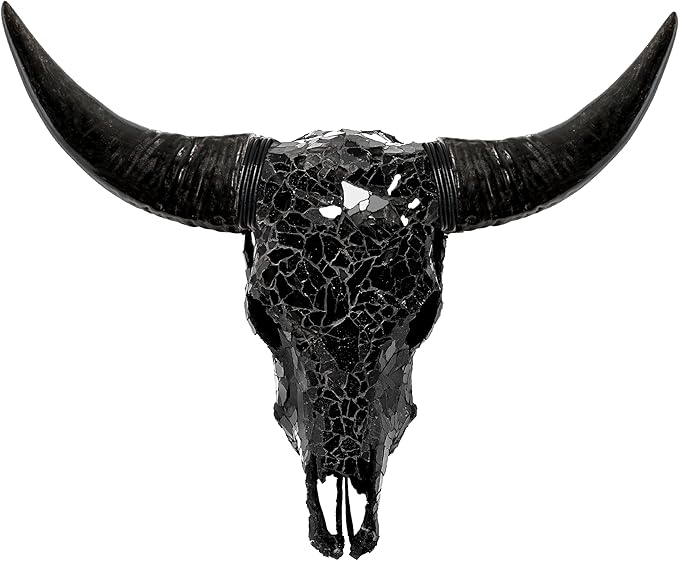 Skull Bliss - Hand-Crafted Real Authentic Taxidermy Cow Skull/Bull Skull Wall Decor with Horns/Real Animal Cow Skull Wall Decor (Standard Horns)