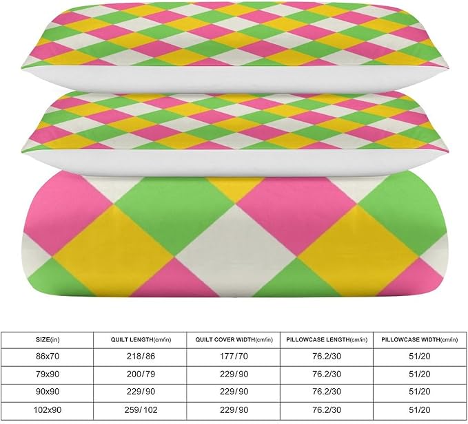 Rainbow Duvet Cover Set, Rainbow Lines Pattern Spectrum of Colors Abstract Art Decorative，Aesthetic Abstract Art Bedding 3 Piece (1 Duvet Cover 79"x90" + 2 Pillow Sham 20"x30")